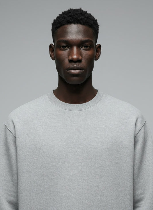 Men's Sweatshirt — Ribbed cuffs and hem close-up