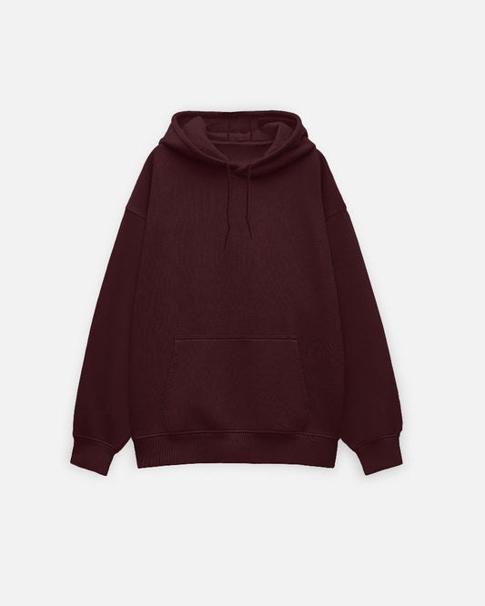 Oversized Hoodie in Maroon — MULTITHREAD
