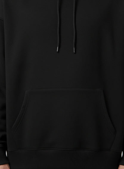 Oversized Hoodie — 400 GSM heavyweight cotton-polyester fabric close-up