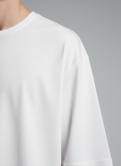 Terry Oversized T-Shirt — 260 GSM 90/10 cotton-polyester fabric detail