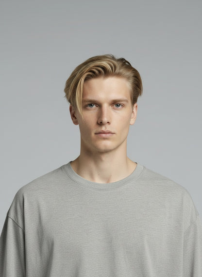 Oversized T-Shirt 240 GSM — Shoulder drop and neckline detail