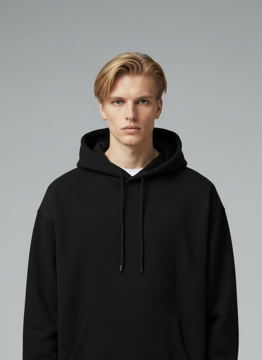 Oversized Hoodie — Dropped shoulder and oversized silhouette detail