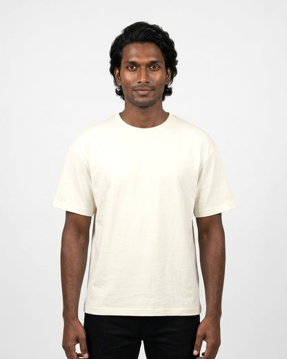 Classic Crew T-Shirt in Off White on deep skin — MULTITHREAD