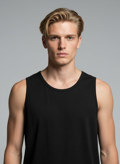 Sleeveless T-Shirt — Armhole and neckline detail