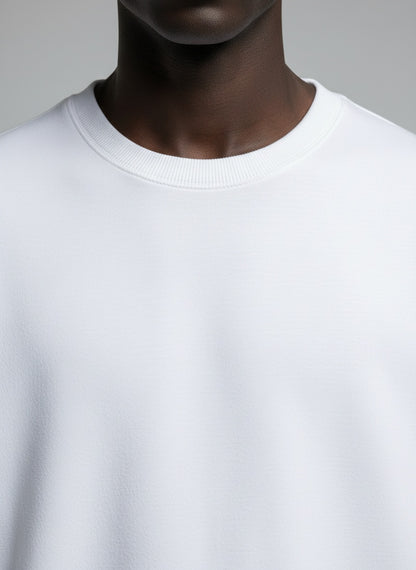 Oversized Sweatshirt — 400 GSM heavyweight cotton-polyester fabric close-up