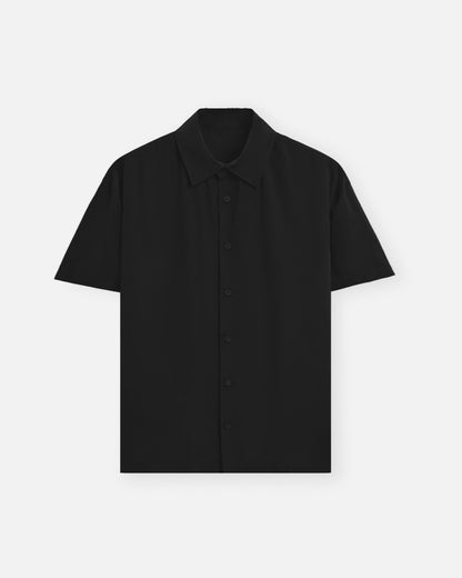 Oversized Half Sleeve Shirt in Black — MULTITHREAD