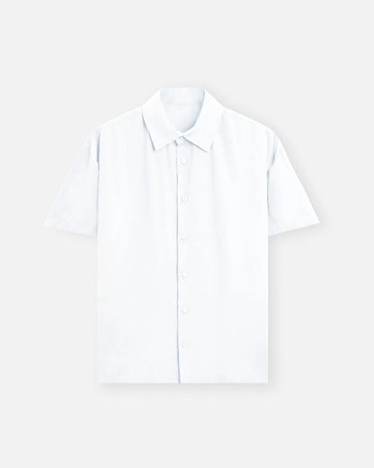 Oversized Half Sleeve Shirt in White — MULTITHREAD