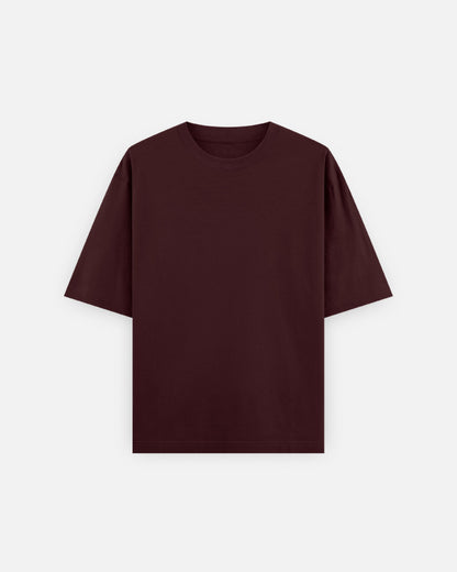 Oversized T-Shirt 240 GSM in Maroon — MULTITHREAD