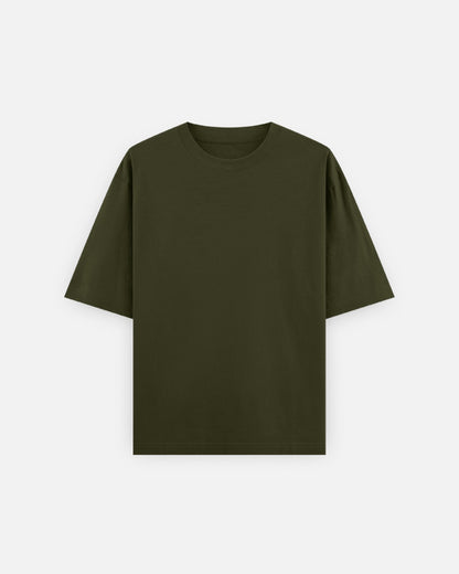 Oversized T-Shirt 240 GSM in Olive Green — MULTITHREAD