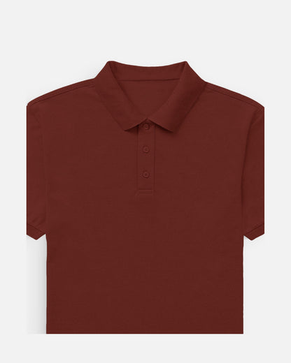 Polo T-Shirt in Brick Red — MULTITHREAD