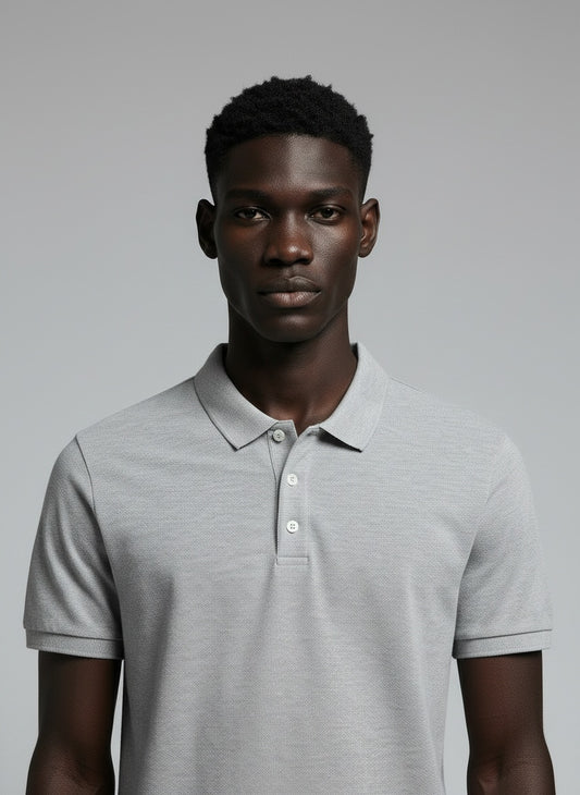 Men's Polo — Structured collar and cuffs close-up