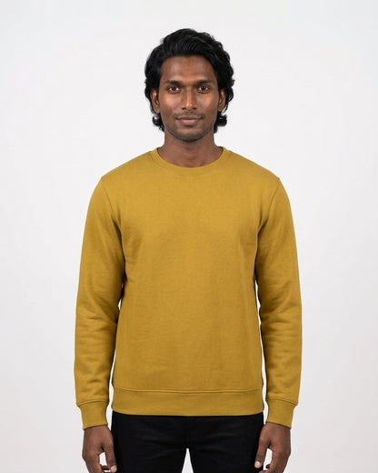 Sweatshirt in Mustard Yellow on deep skin — MULTITHREAD