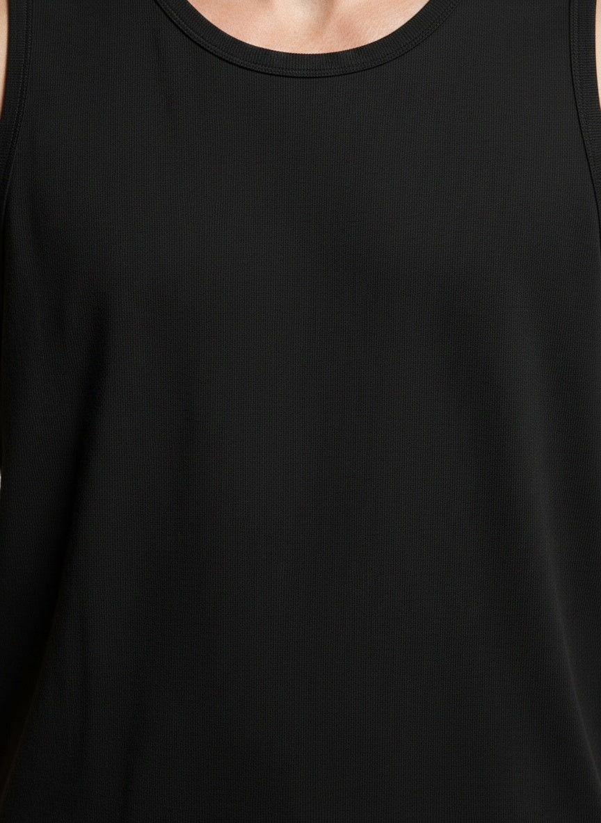 Sleeveless T-Shirt — 100% Cotton 180 GSM fabric close-up