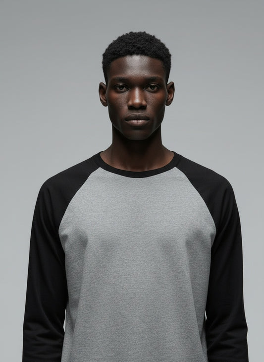 Raglan T-Shirt — Contrast raglan sleeve close-up